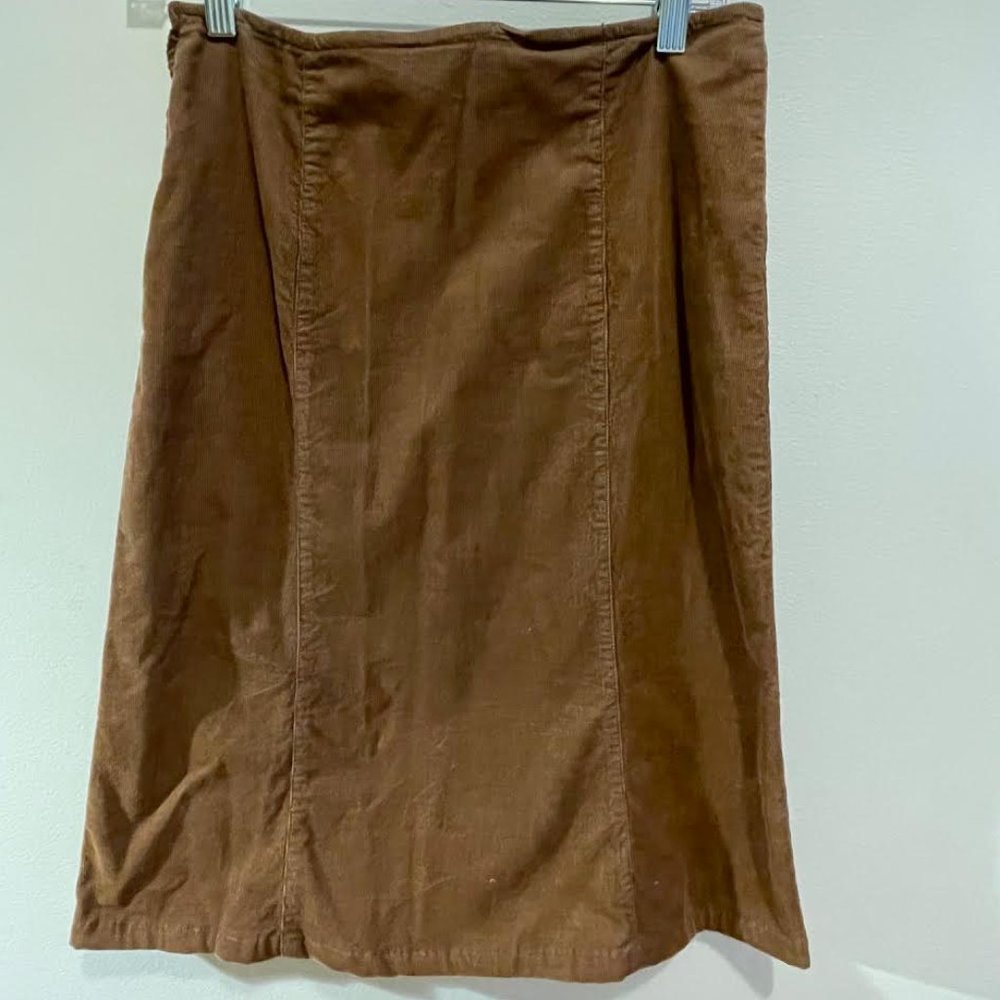 United Colors of Benetton Corduroy A-line skirt, side zipper, size 0, Mauve